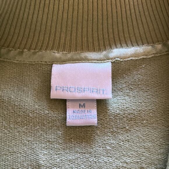 Prospirit Green Knit Jacket with Embroidered Flower Woman Size Medium Athletic - Picture 6 of 13